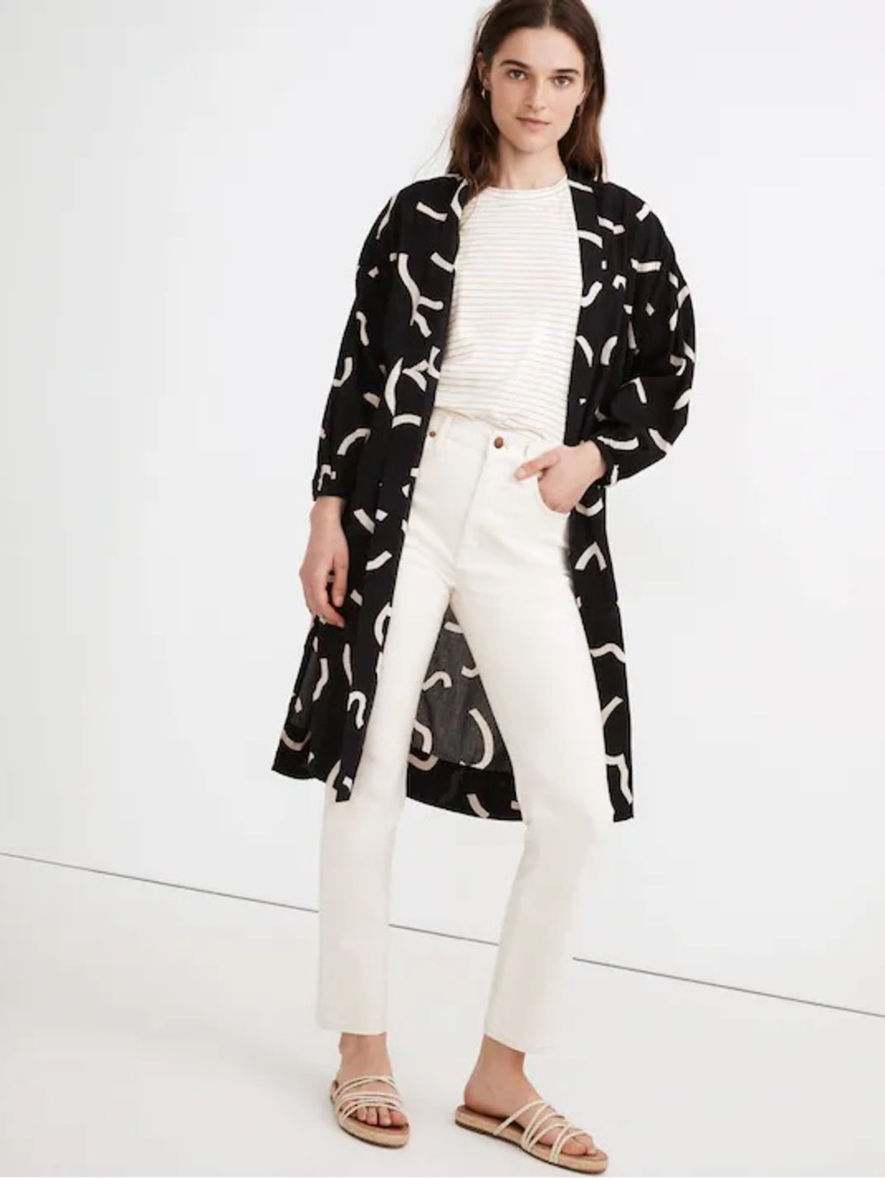Madewell Robe Jacket in Bold Squiggles